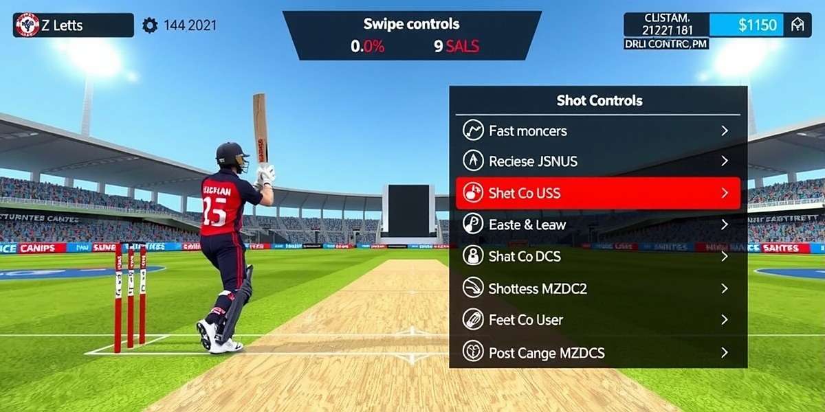 Chennai Champs Batting Gameplay Chennai Champs gameplay screenshot showing batting interface with swipe controls and shot selection options